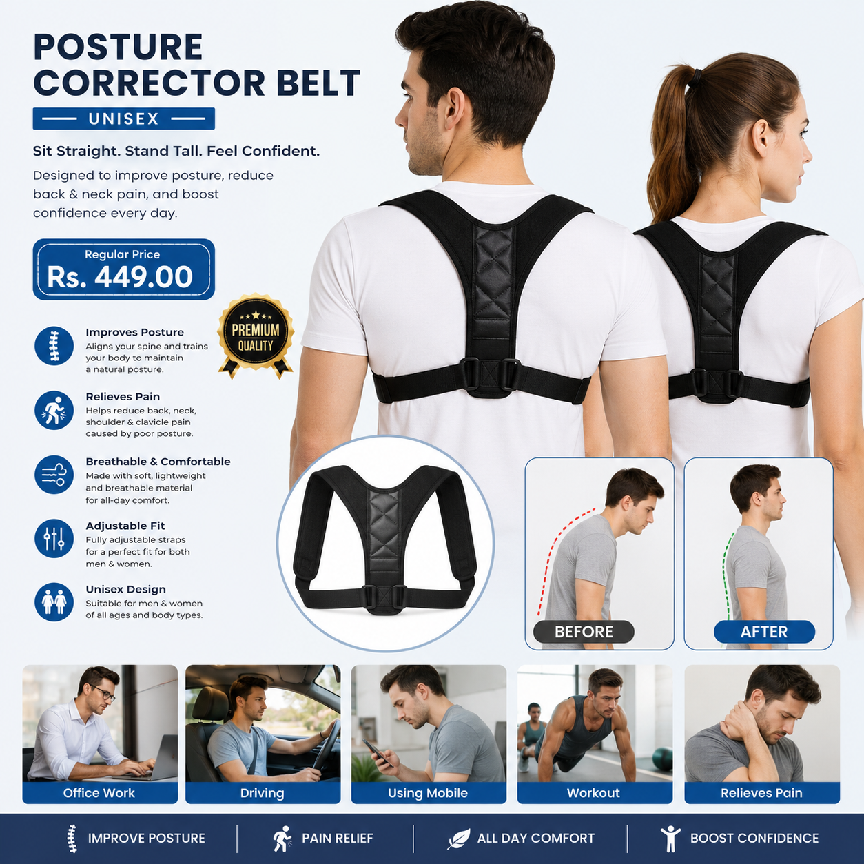 Posture Corrector Belt Unisex